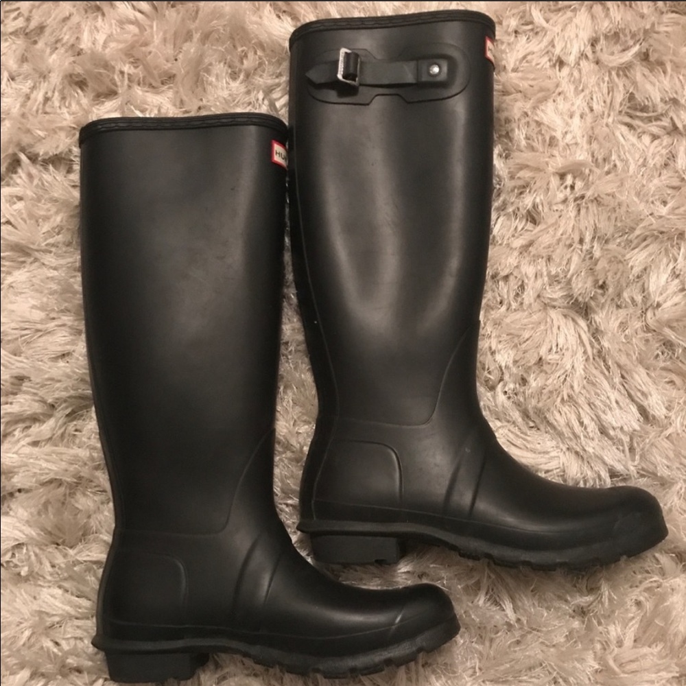 Hunter Original Tall Rain boots used w/ boot socks
